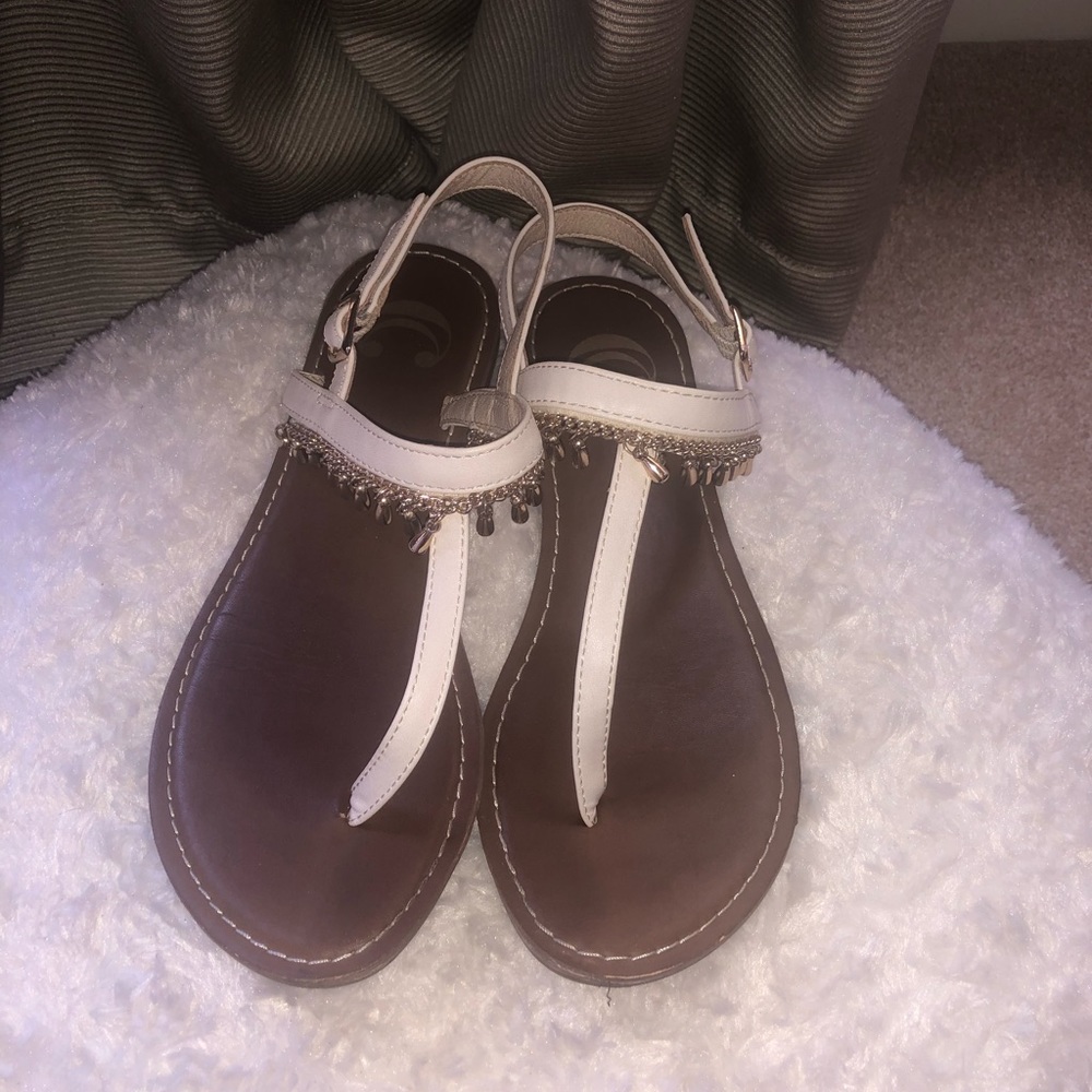 sandals with dangling jewels